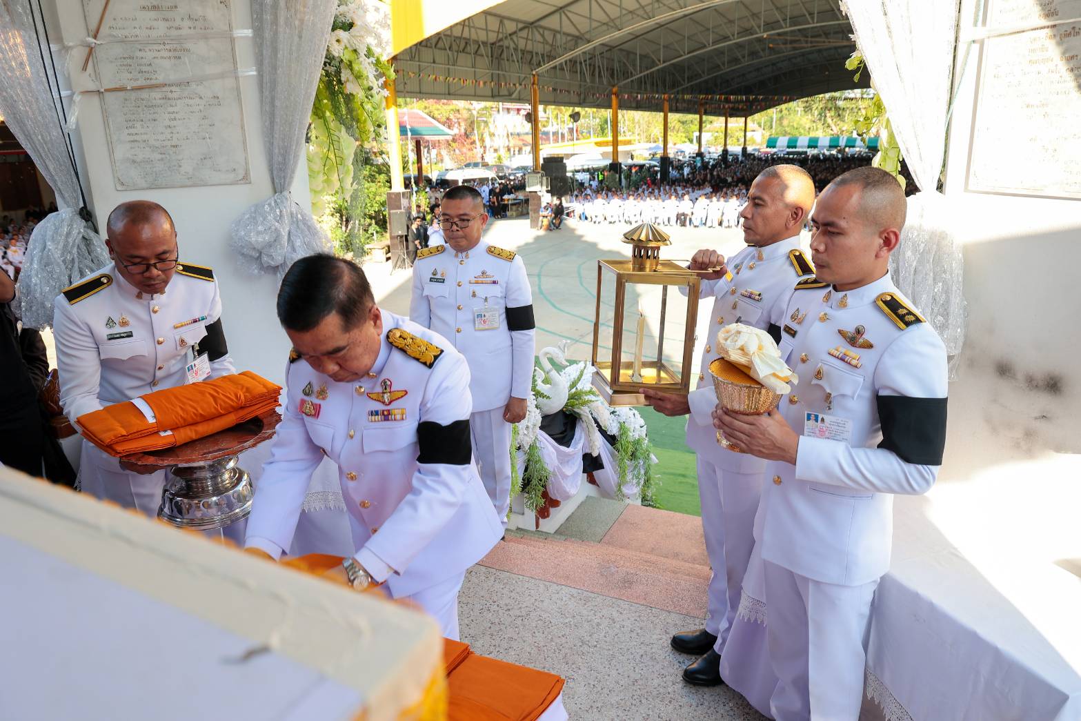 รัฐมนตรีว่าการกระทรวงกลาโหม เป็นประธานพิธีพระราชทานเพลิงศพ ร้อยตรีวายุ ขวัญเสือ